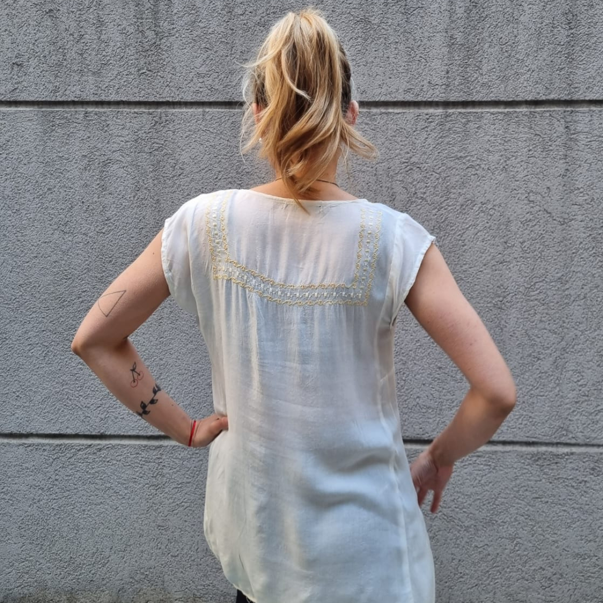 Blusa Vestido Bordado Cordon Talles Grandes - Imagen 11