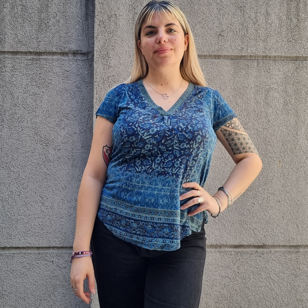 Blusa Lucky Brand Estampada Talle Grande Importada - Imagen 18