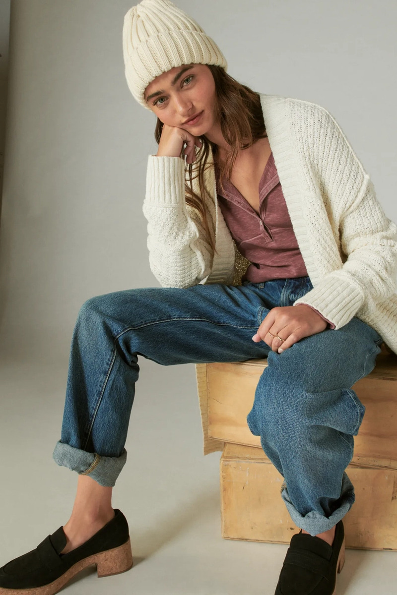 Blusa Remera Lucky Brand Manga Larga Algodon 100% Importada - Imagen 3