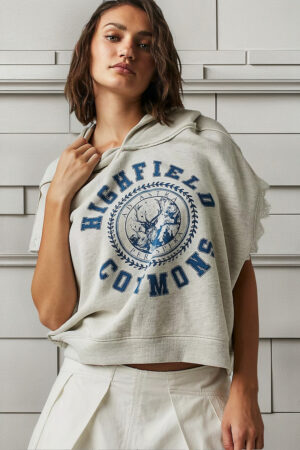 Blusa Free People Archie Pullover Capucha