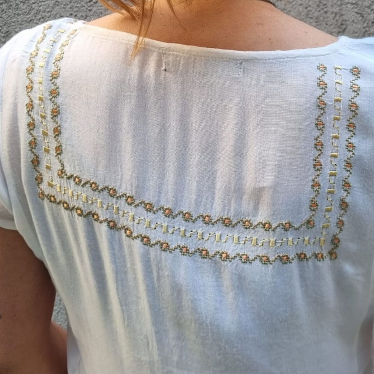 Blusa Vestido Bordado Cordon Talles Grandes - Imagen 15