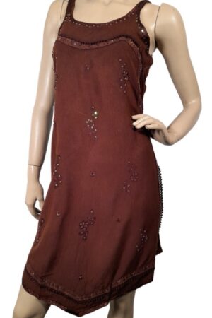 Vestido Mujer Verano Bordado Hindu Importado