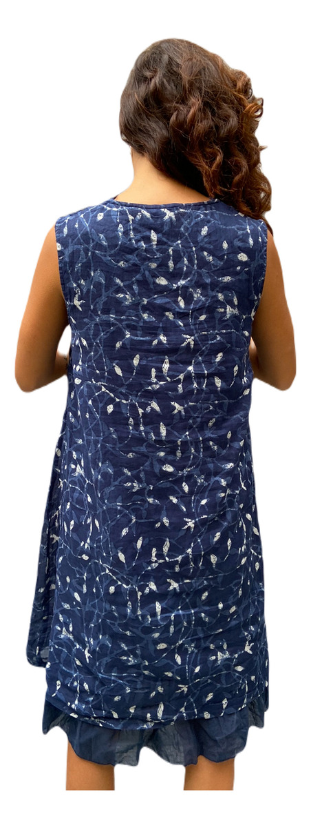 Vestido Puntilla Doble Tela Pigment Talle Grande Importado - Imagen 7