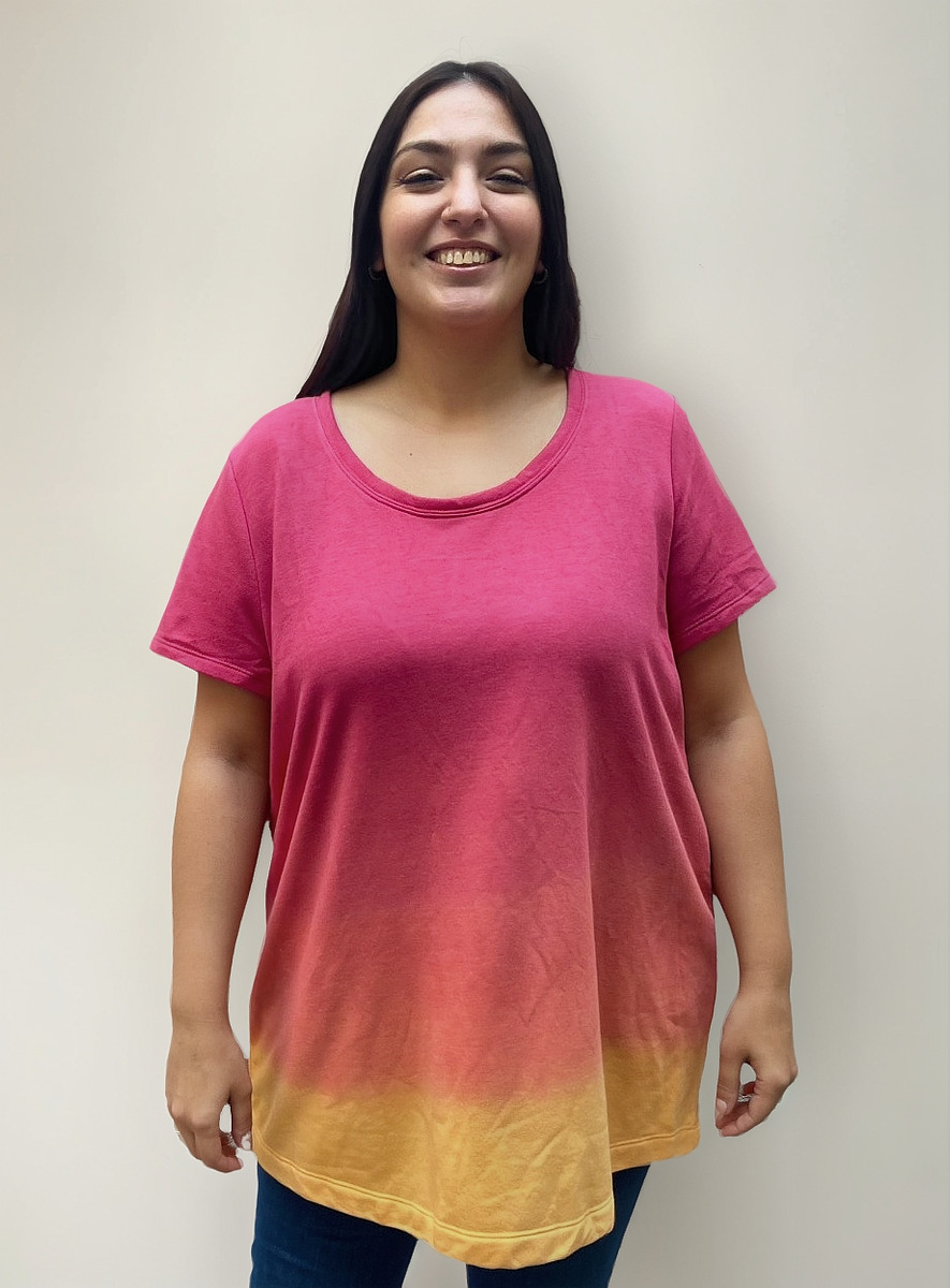 Remera Blusa Talles Grandes Mujer Color Degrade Importada
