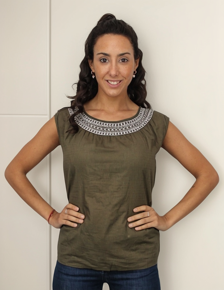 Blusa Bordado Blanco Algodon Importada - Imagen 6