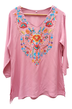 Blusa Boutique Bordada Viscosa Importada