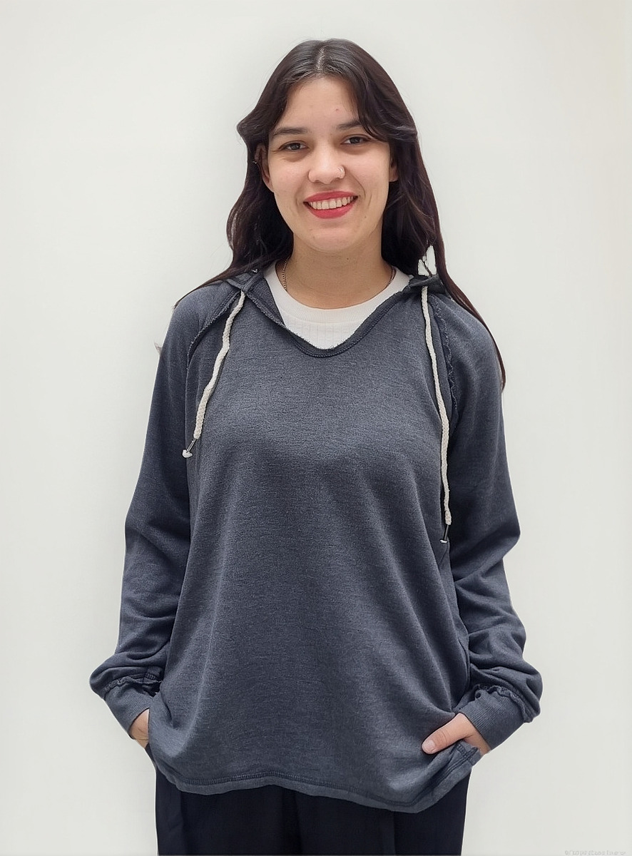 Buzo Hoodie Con Capucha Mujer Talle Grande Algodon Importado - Imagen 40
