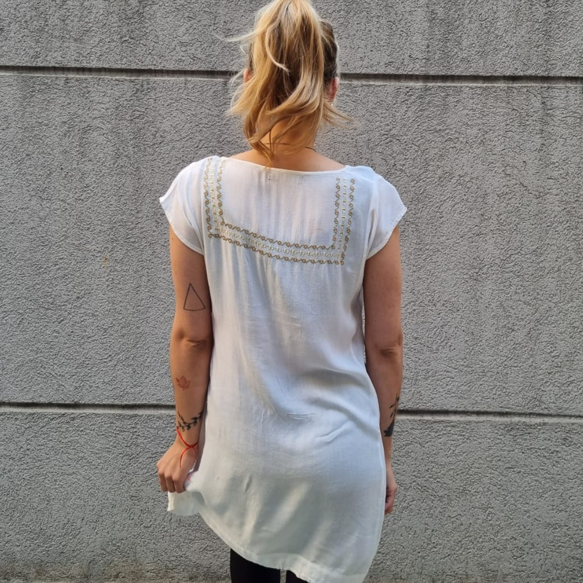 Blusa Vestido Bordado Cordon Talles Grandes - Imagen 16