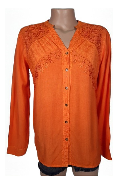 Blusa Janta Bordada Lisa Abotonada Super Liviana T. Único - Imagen 12