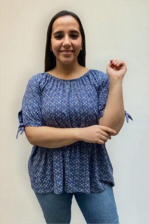 Remera Blusa Estampada Nudo Style&Co Talle Grande Importada