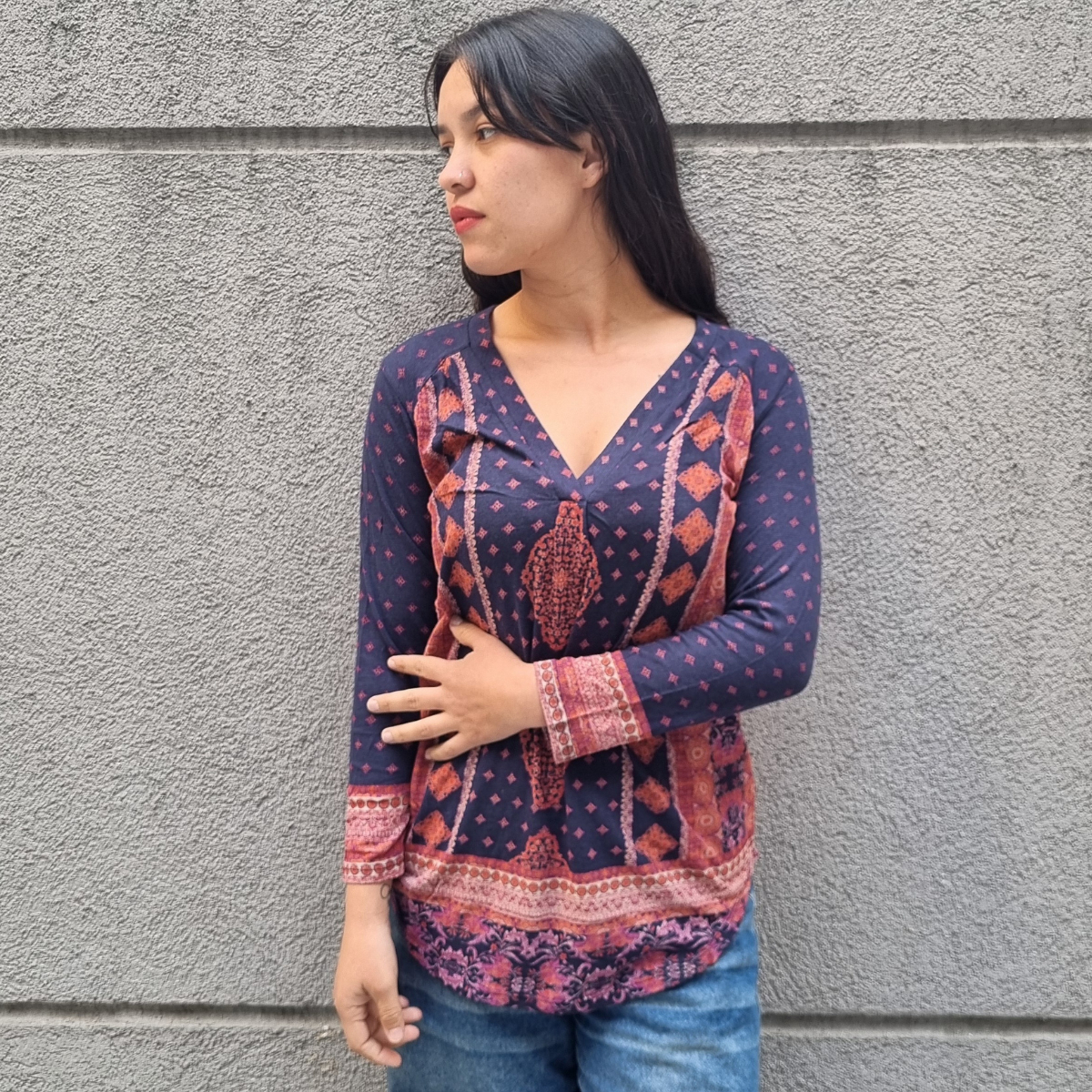 Blusa Lucky Brand Estampada Talle Grande Importada - Imagen 34