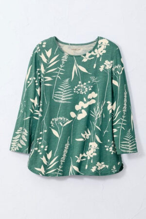 Blusa Remera Coldwater Creek Estampada Mujer Talle Grande