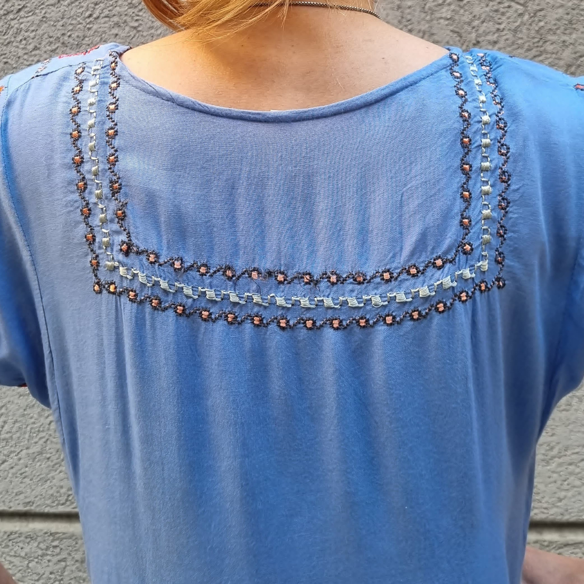 Blusa Vestido Bordado Cordon Talles Grandes - Imagen 21