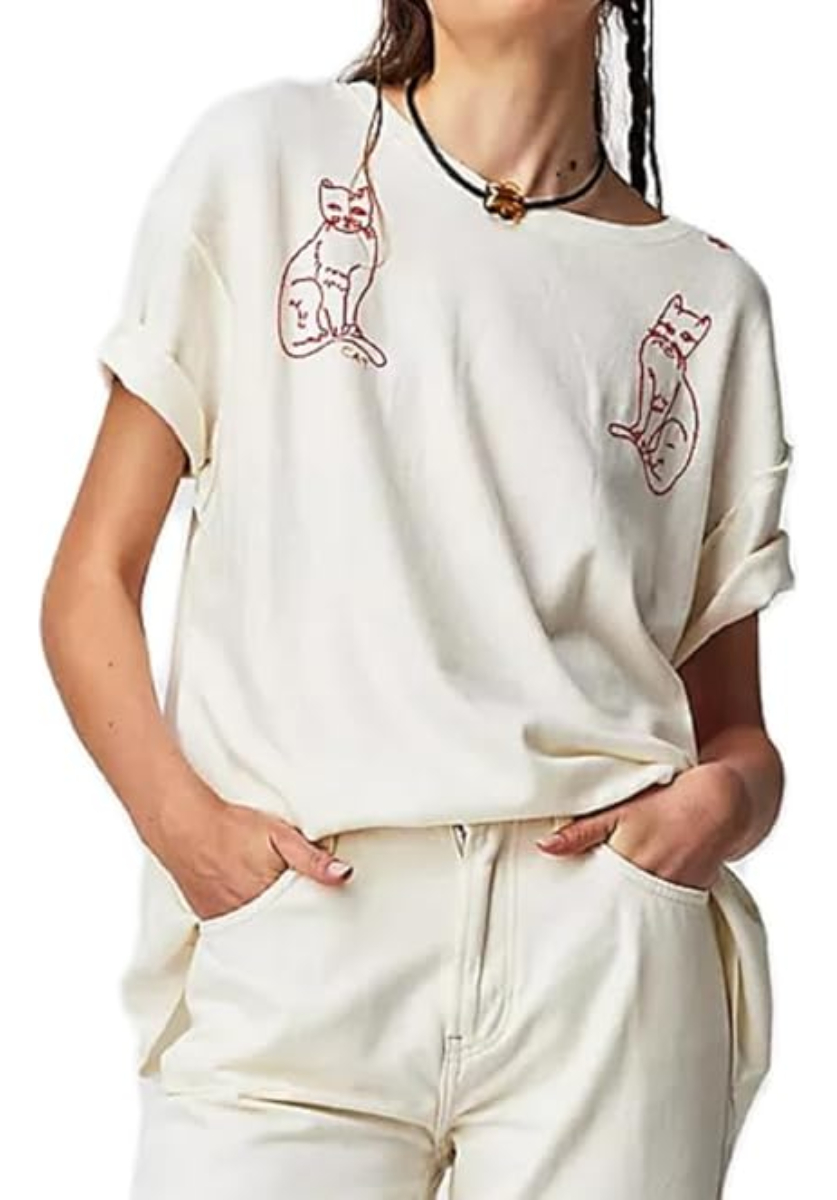 Remera Blusa Free People Horsin' Around Tee Algodon 100% - Imagen 8