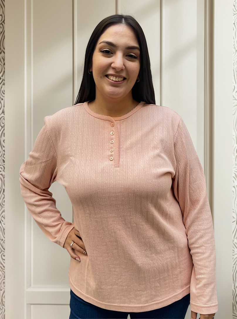 Remera Blusa Mujer Talles Grandes Escote 5 Botones - Imagen 26