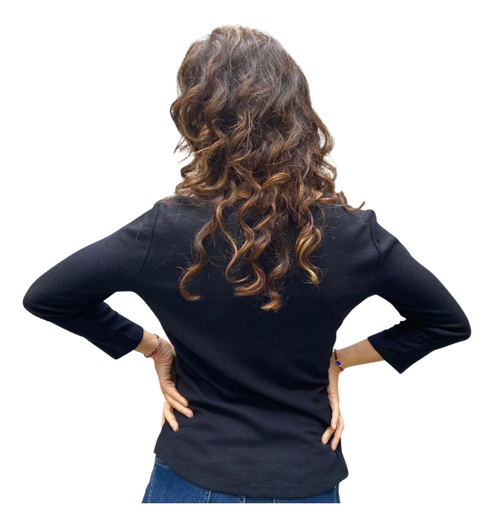 Remera Blusa Mujer Talles Grandes Manga Tres Cuartos Algodón - Imagen 28