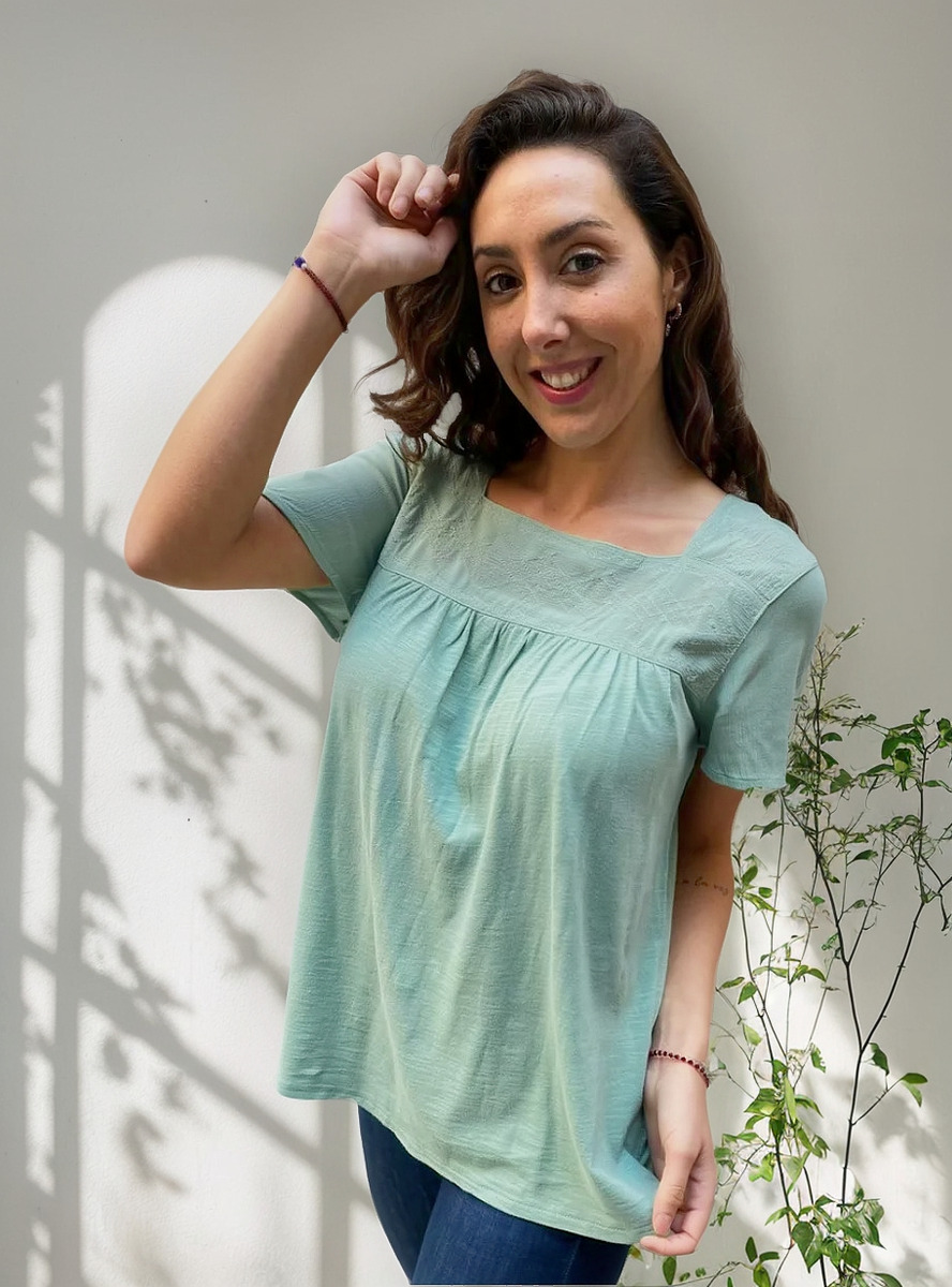 Blusa Remera Bordada Talle Grande Mujer Importado - Imagen 18