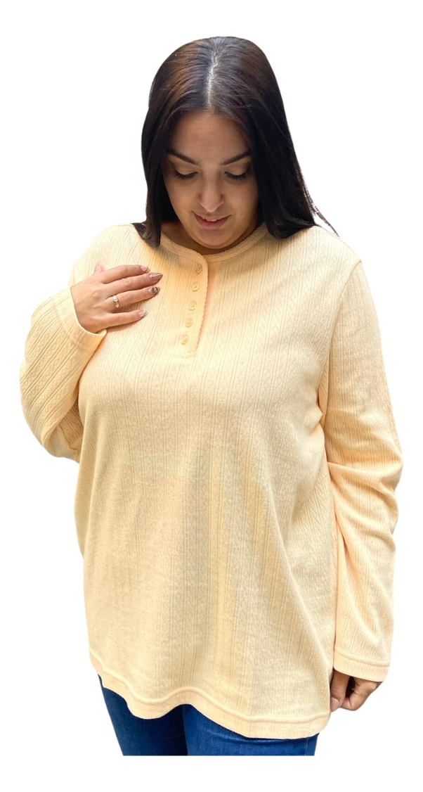 Remera Blusa Mujer Talles Grandes Escote 5 Botones - Imagen 25