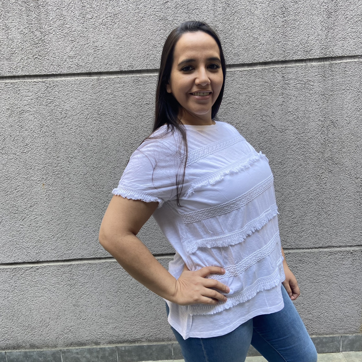 Remera Blusa Degrade Volado Gasa Talle Grande Importado - Imagen 18