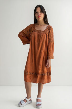 Vestido M 3/4 Lane Talle Grande Encaje Tul Forrado Importado