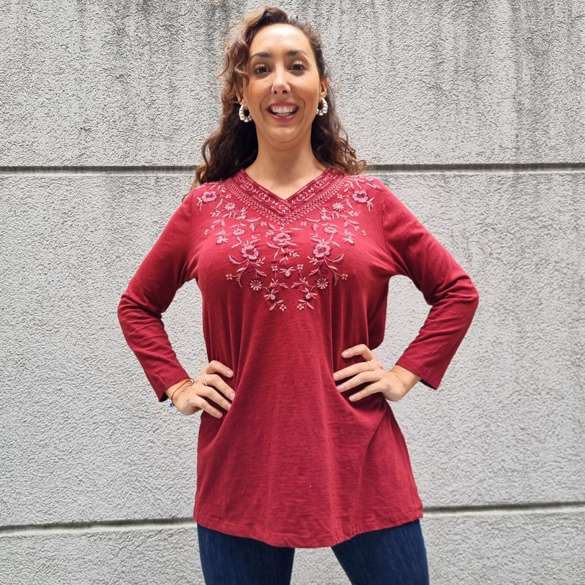 Blusa Remera Bordada Mujer Talles Grandes Algodón Importada - Imagen 37