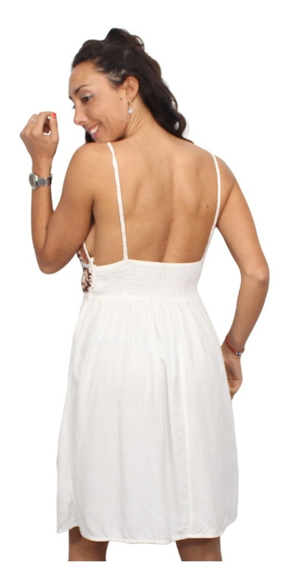 Vestido Solero Detalles Crochet Importado - Imagen 7