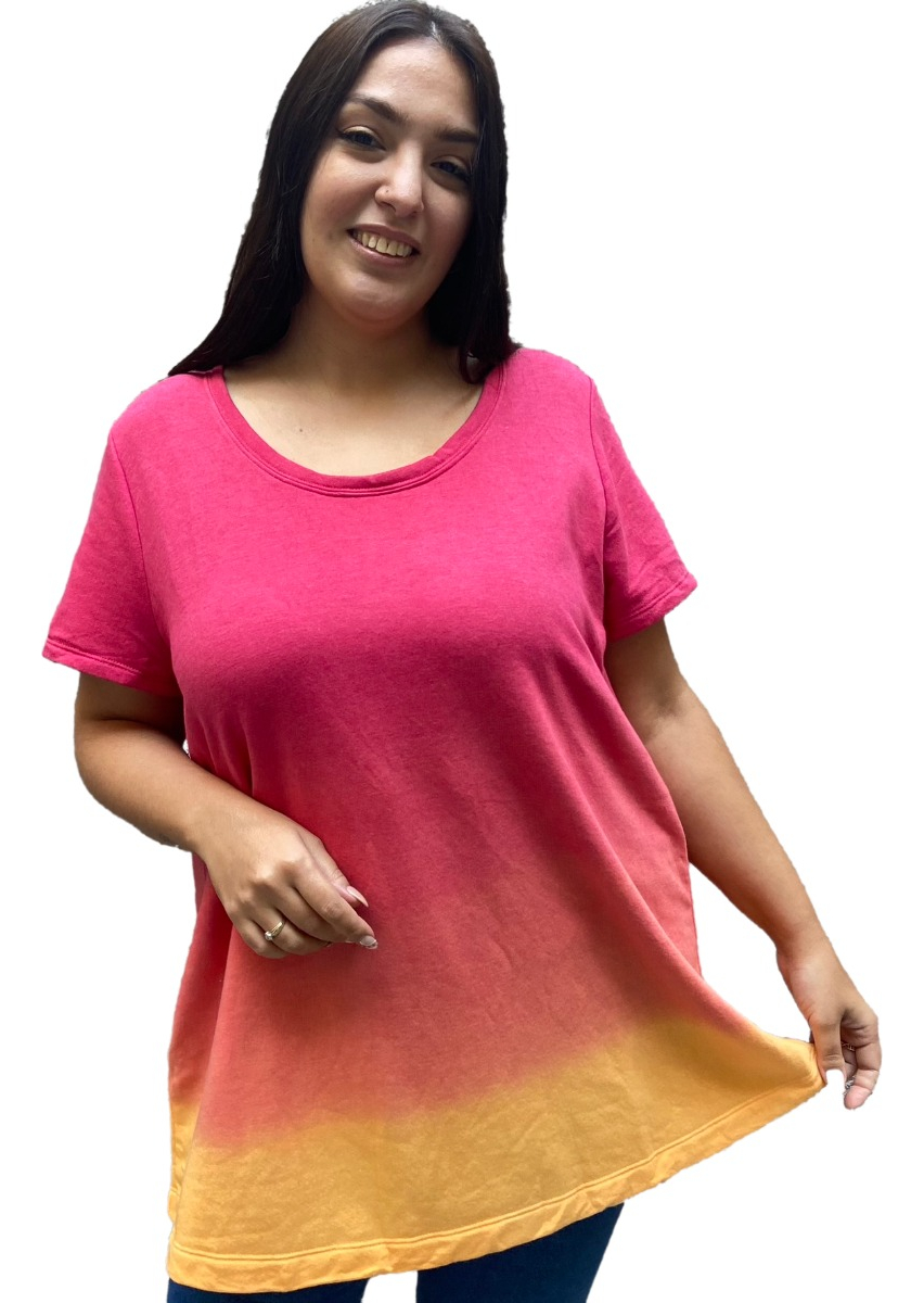 Remera Blusa Talles Grandes Mujer Color Degrade Importada - Imagen 4