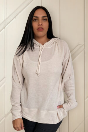 Buzo Kanguro Sweater Texturado Degastado Suave Importado