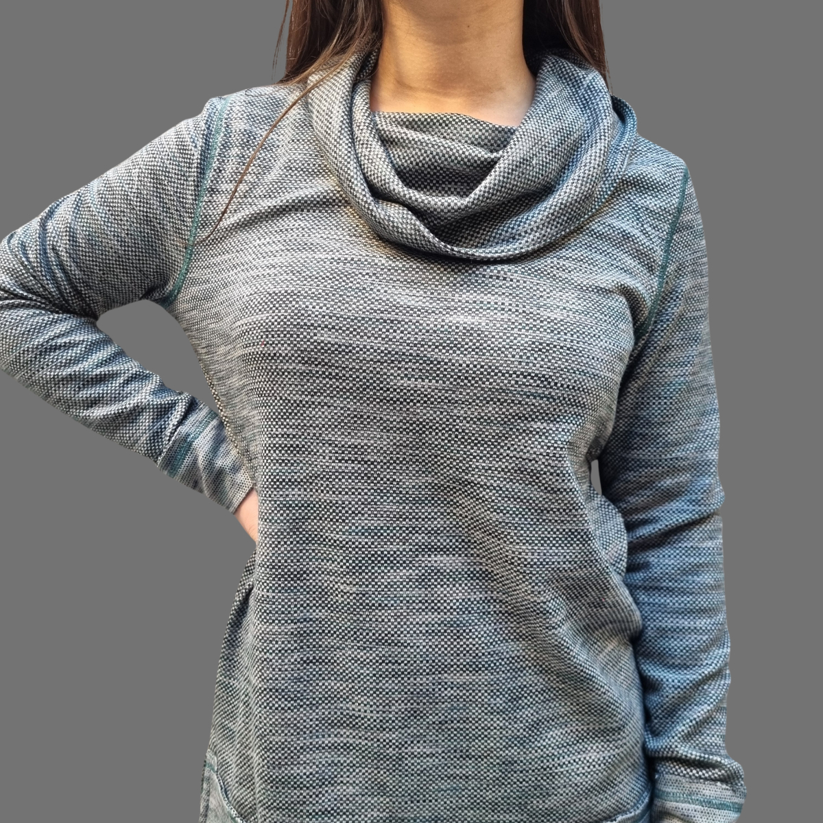 Pullover Natural Cuello Caido Importado India - Imagen 14