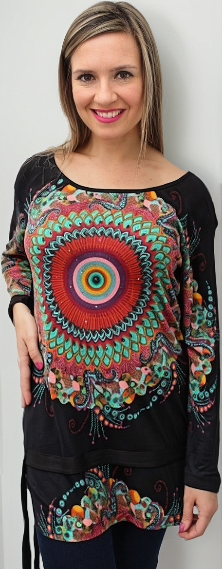 Remera Larga Mandala Desigual Original 100% - Imagen 6