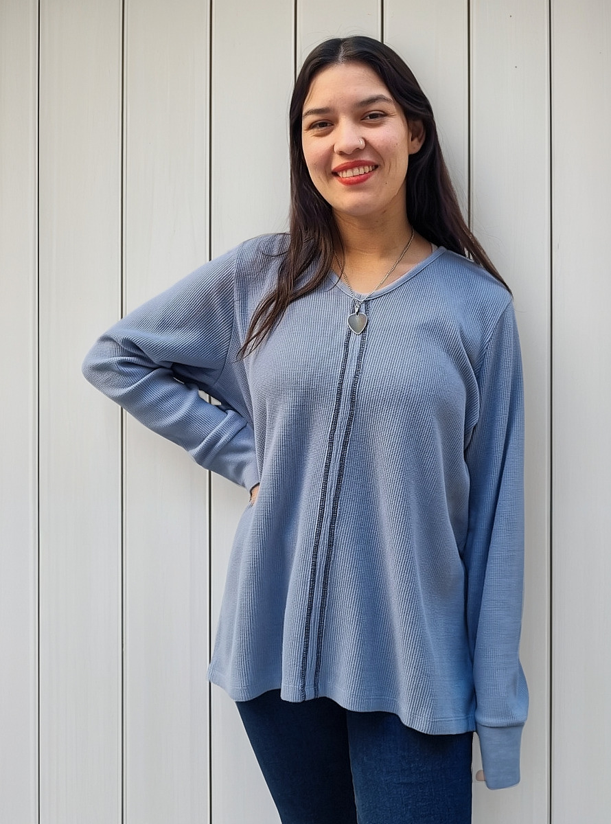 Buzo Sweater Bordado-estampado Talle Grande India - Imagen 10