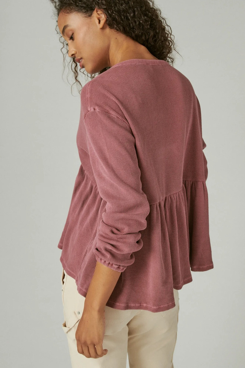 Blusa Lucky Brand Waffle Peplum Top Talle Grande Algodón100% - Imagen 16