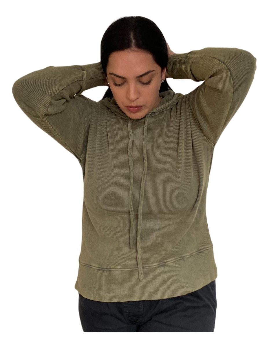 Buzo Kanguro Sweater Texturado Degastado Suave Importado - Imagen 13