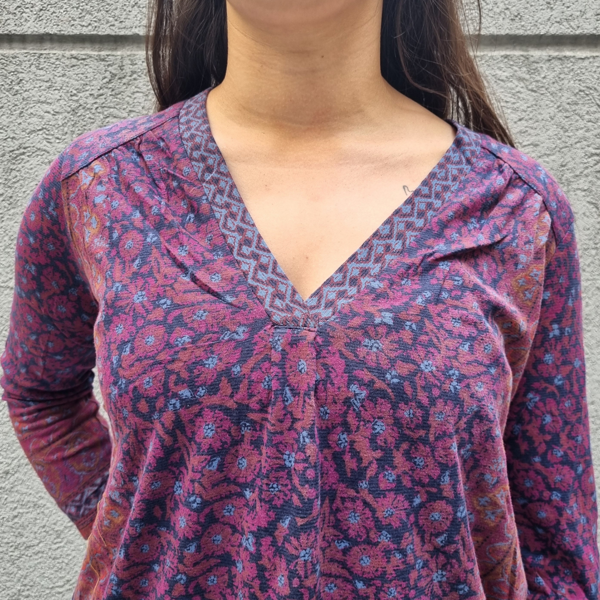 Blusa Lucky Brand Estampada Talle Grande Importada - Imagen 4