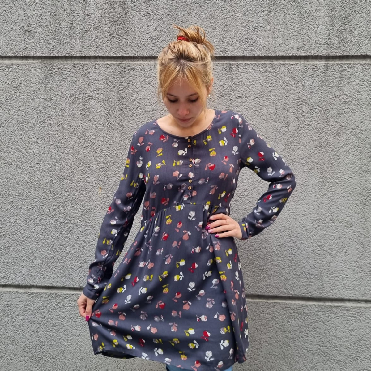 Vestido Estampado Talle Grande Importado India - Imagen 6