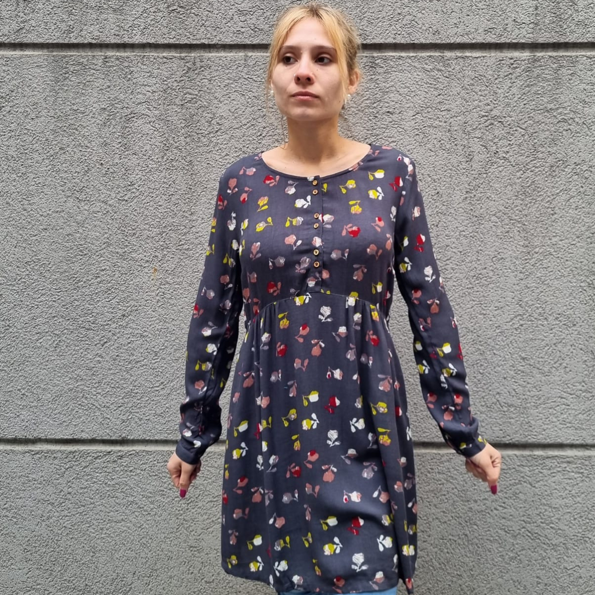 Vestido Estampado Talle Grande Importado India - Imagen 4