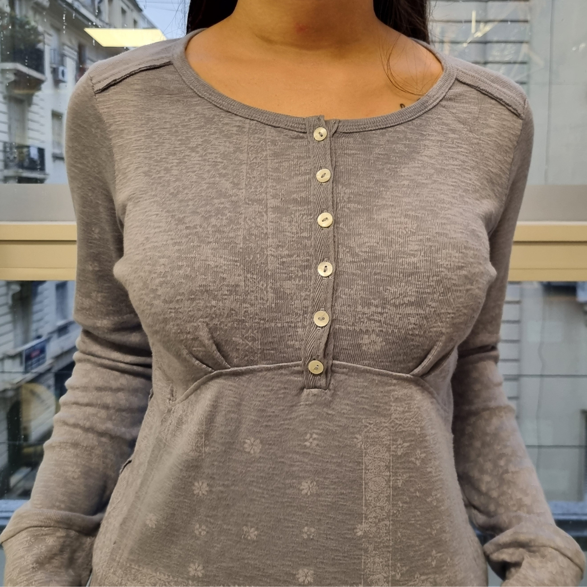 Blusa Remera Lucky Brand Manga Larga Algodon 100% Importada - Imagen 9