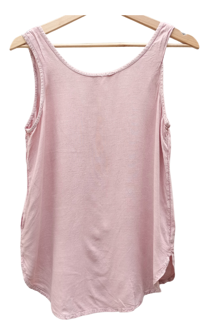 Blusa Mujer Lisa Sin Manga Abotonada Talle Grande Importada - Imagen 2