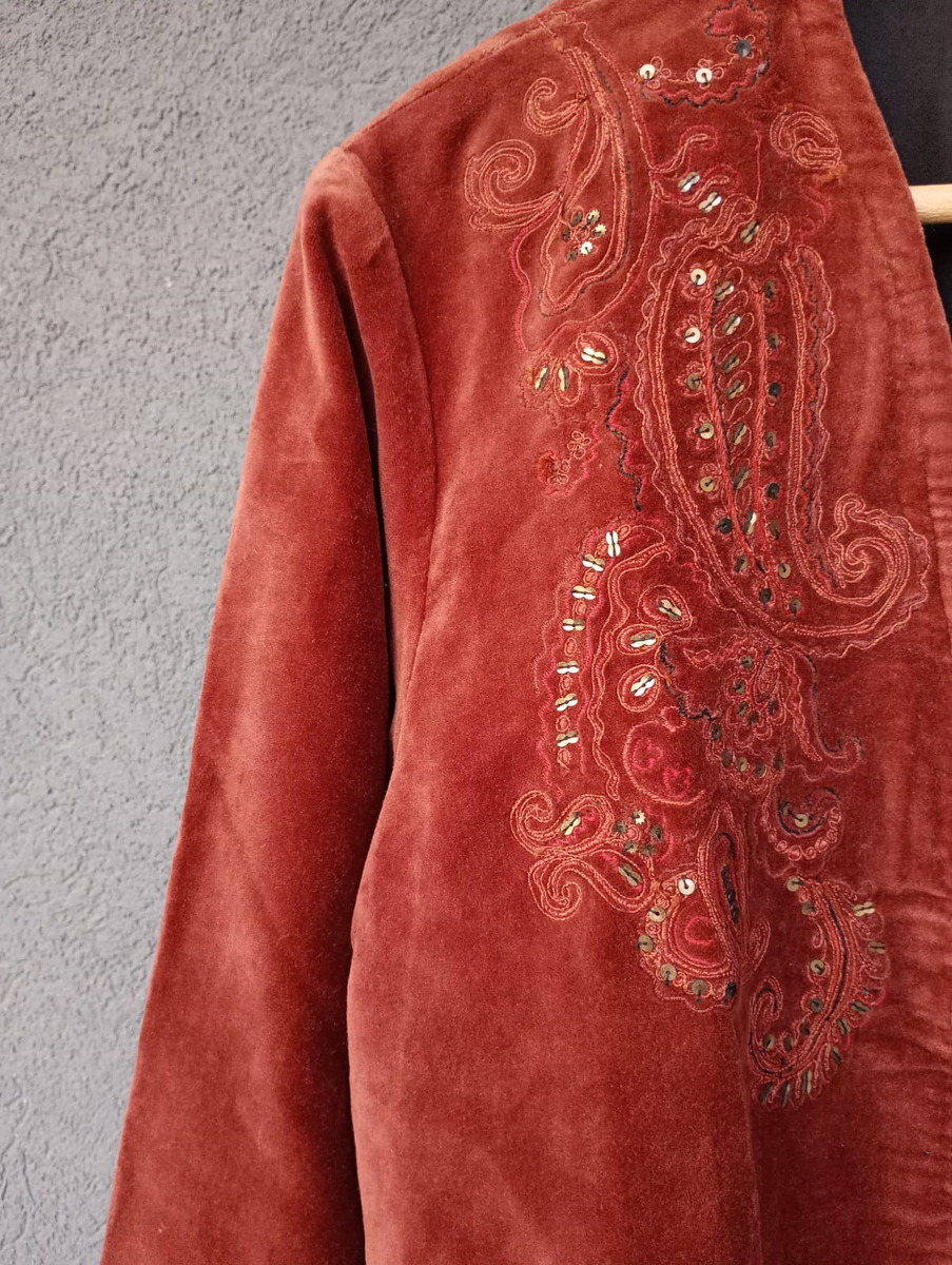 Saco Chaqueta Terciopelo Lentejuelas Excelente Calidad - Imagen 9