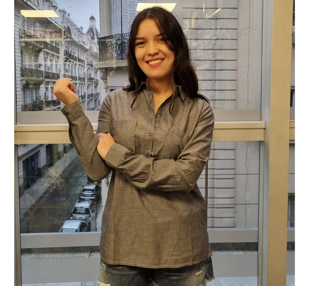 Camisa Blusa Jeans Mujer Talles Grandes Importada Premium - Imagen 8