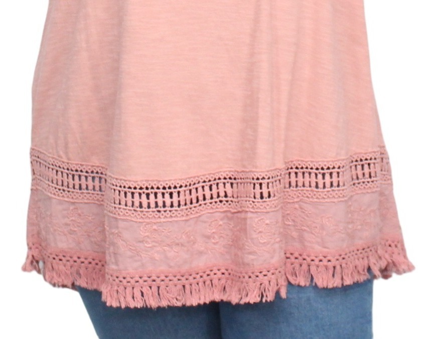 Musculosa Lisa Basica Flecos Broderie Talle Grande Importada - Imagen 10
