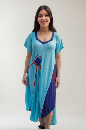 Vestido Hindu Aplique Corte Al Bies T Grandes M-xxl Colores