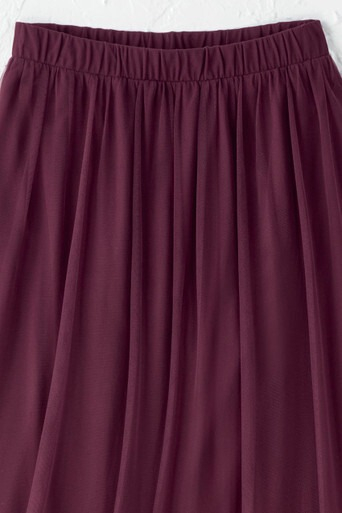 Pollera Falda Coldwater Creek Tul Bordado Florals Mesh Skirt - Imagen 4