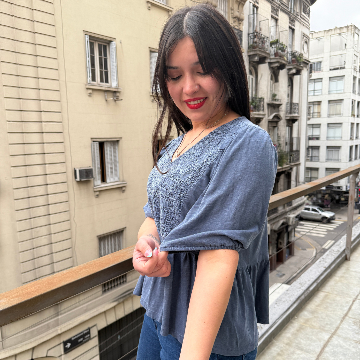 Blusa Lucky Brand Mujer Bordado Algodon 100% Importado India - Imagen 10