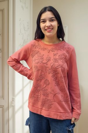 Buzo Sweater Bordado Talle Grande Importado India