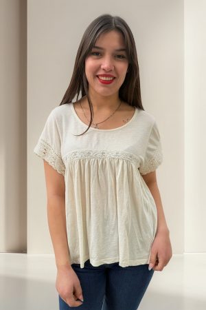 Blusa Remera Lucky Brand Manga Corta Mujer Algodon Importado