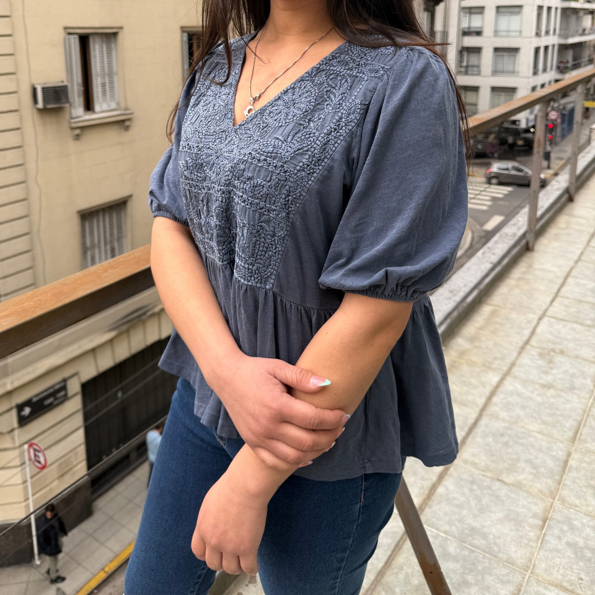 Blusa Lucky Brand Mujer Bordado Algodon 100% Importado India - Imagen 12