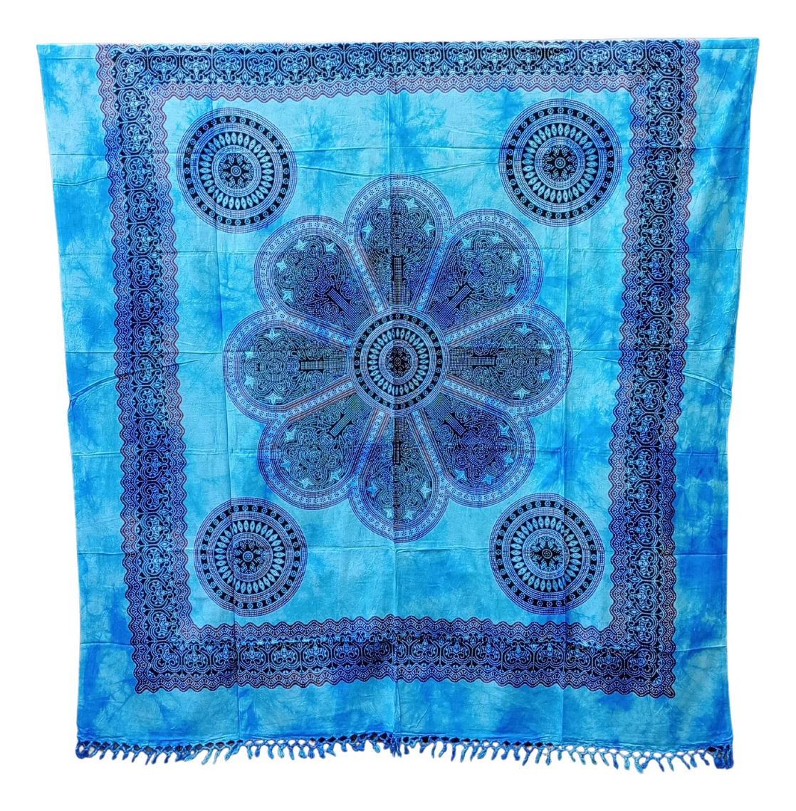 Manta Hindu Rustica Flecos 2 Plazas Diseños Importados - Imagen 91