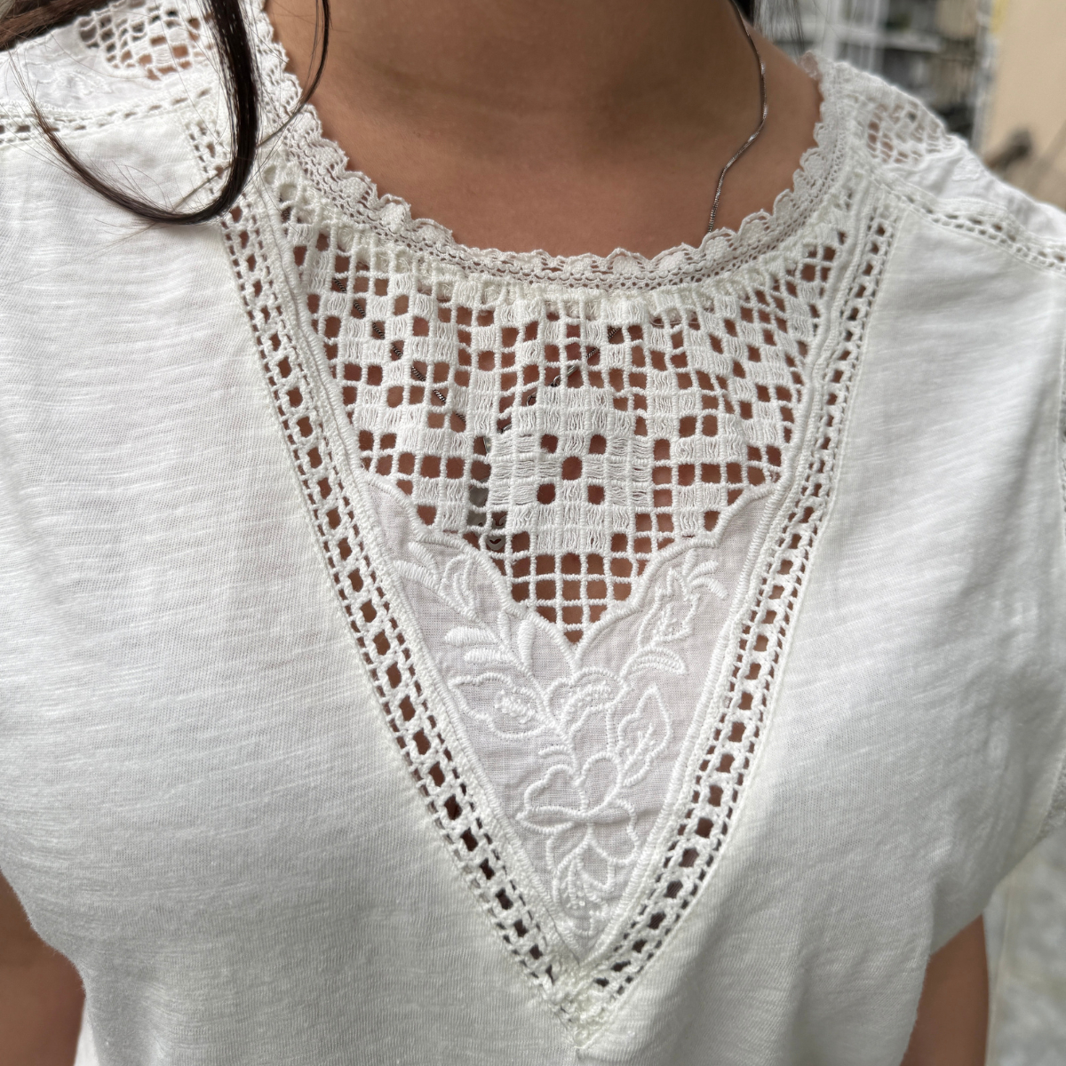 Blusa Maison Musculosa Broderie Mujer Verano Importado India - Imagen 4