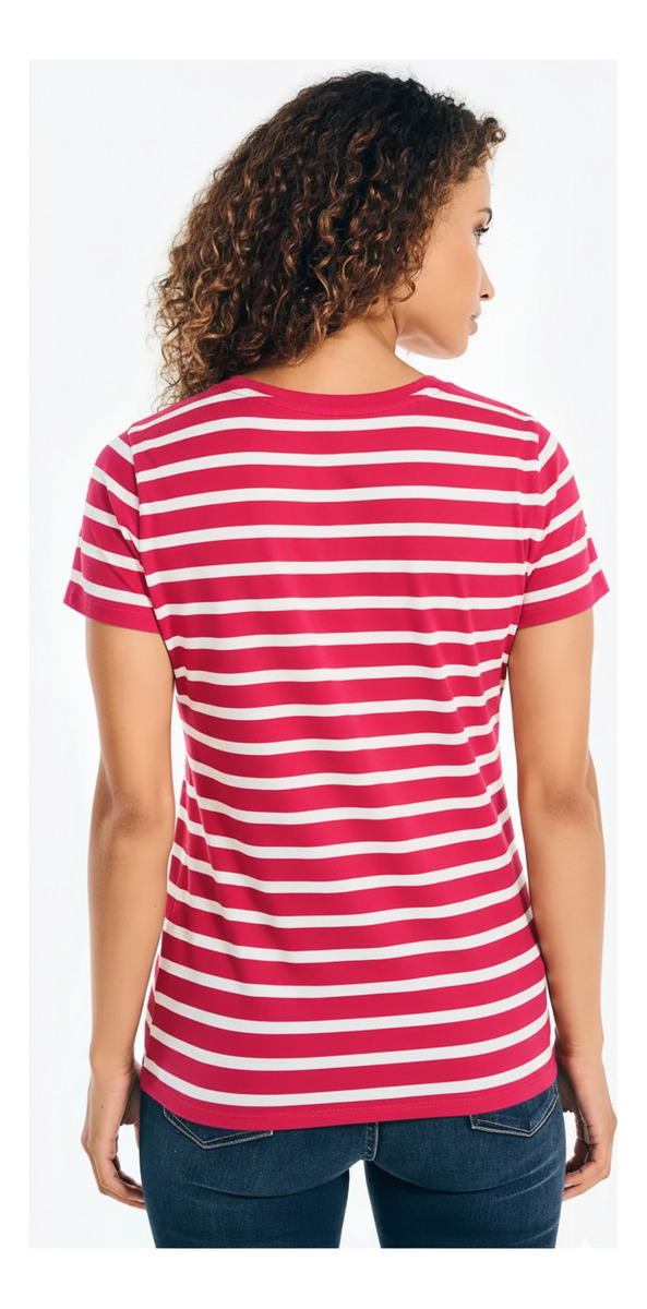 Remera Manga Corta Rayada Algodon 100% Importado India Mujer - Imagen 12